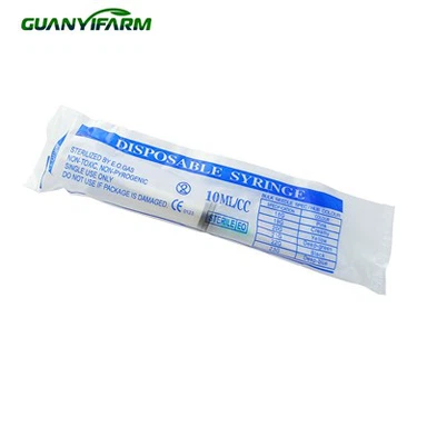 Siringa veterinaria monouso in plastica da 10 ml